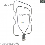 Heizelement Unterhitze 1350/1500W 230V/86/75V, OT!