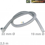 Ablaufschlauch Winkel/gerade 22/19mm 2,5m, Universal! AT!